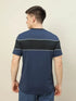 Men Colorblock Slim Fit Crew Neck T-shirt with TECHNO COOL+