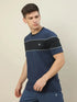 Men Colorblock Slim Fit Crew Neck T-shirt with TECHNO COOL+