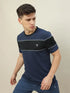 Men Colorblock Slim Fit Crew Neck T-shirt with TECHNO COOL+