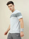 Men Colorblock Slim Fit Crew Neck T-shirt with TECHNO COOL+