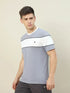 Men Colorblock Slim Fit Crew Neck T-shirt with TECHNO COOL+