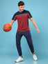 Men Colorblock Slim Fit Crew Neck T-shirt with TECHNO COOL+
