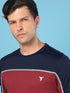 Men Colorblock Slim Fit Crew Neck T-shirt with TECHNO COOL+