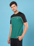 Men Colorblock Slim Fit Crew Neck T-shirt with TECHNO COOL+