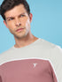 Men Colorblock Slim Fit Crew Neck T-shirt with TECHNO COOL+