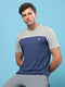 Men Colorblock Slim Fit Crew Neck T-shirt with TECHNO COOL+