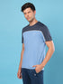 Men Colorblock Slim Fit Crew Neck T-shirt with TECHNO COOL+