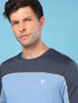 Men Colorblock Slim Fit Crew Neck T-shirt with TECHNO COOL+