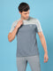 Men Colorblock Slim Fit Crew Neck T-shirt with TECHNO COOL+