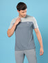 Men Colorblock Slim Fit Crew Neck T-shirt with TECHNO COOL+