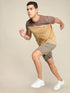 Men Colorblock Slim Fit Crew Neck T-shirt with TECHNO COOL+