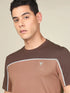 Men Colorblock Slim Fit Crew Neck T-shirt with TECHNO COOL+