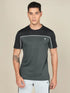 Men Colorblock Slim Fit Crew Neck T-shirt with TECHNO COOL+