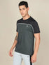 Men Colorblock Slim Fit Crew Neck T-shirt with TECHNO COOL+