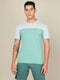 Men Colorblock Slim Fit Crew Neck T-shirt with TECHNO COOL+