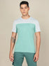 Men Colorblock Slim Fit Crew Neck T-shirt with TECHNO COOL+