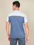Men Colorblock Slim Fit Crew Neck T-shirt with TECHNO COOL+