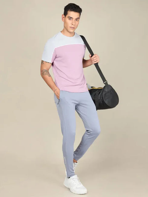 Men Colorblock Slim Fit Crew Neck T-shirt with TECHNO COOL+