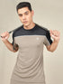 Men Colorblock Slim Fit Crew Neck T-shirt with TECHNO COOL+