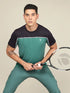 Men Colorblock Slim Fit Crew Neck T-shirt with TECHNO COOL+