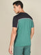 Men Colorblock Slim Fit Crew Neck T-shirt with TECHNO COOL+