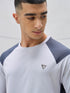 Men Colorblock Slim Fit Crew Neck T-shirt with TECHNO COOL+
