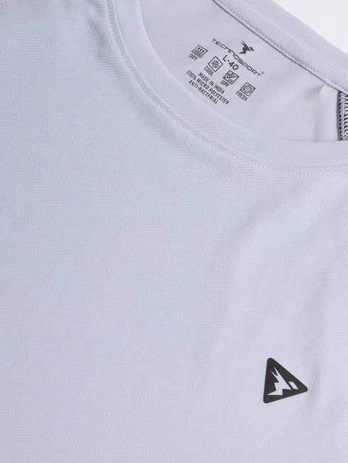 Men Colorblock Slim Fit Crew Neck T-shirt with TECHNO COOL+