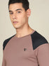 Men Colorblock Slim Fit Crew Neck T-shirt with TECHNO COOL+