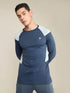 Men Colorblock Slim Fit Crew Neck T-shirt with TECHNO COOL+