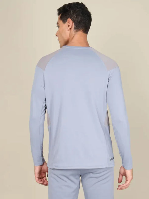 Men Colorblock Slim Fit Crew Neck T-shirt with TECHNO COOL+