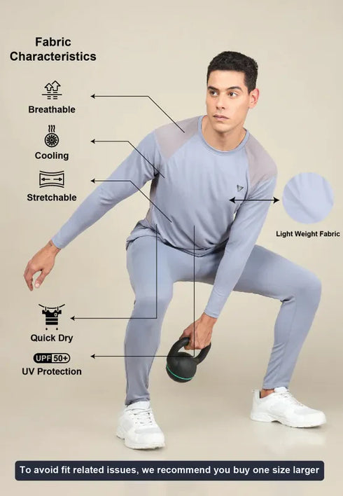 Men Colorblock Slim Fit Crew Neck T-shirt with TECHNO COOL+