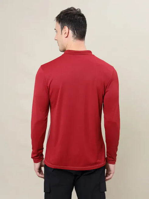 Men Colorblock Slim Fit Polo T-shirt with TECHNO COOL+