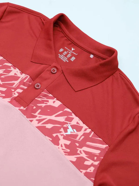 Men Colorblock Slim Fit Polo T-shirt with TECHNO COOL+