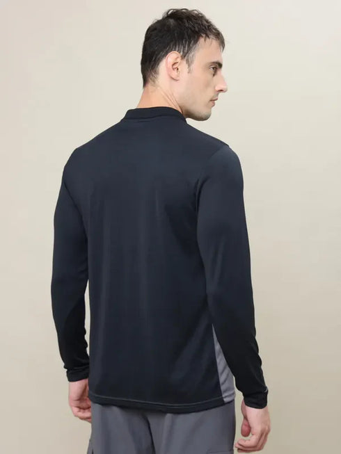 Men Colorblock Slim Fit Polo T-shirt with TECHNO COOL+