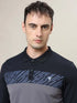 Men Colorblock Slim Fit Polo T-shirt with TECHNO COOL+