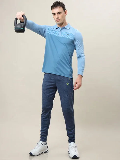 Men Colorblock Slim Fit Polo T-shirt with TECHNO COOL+