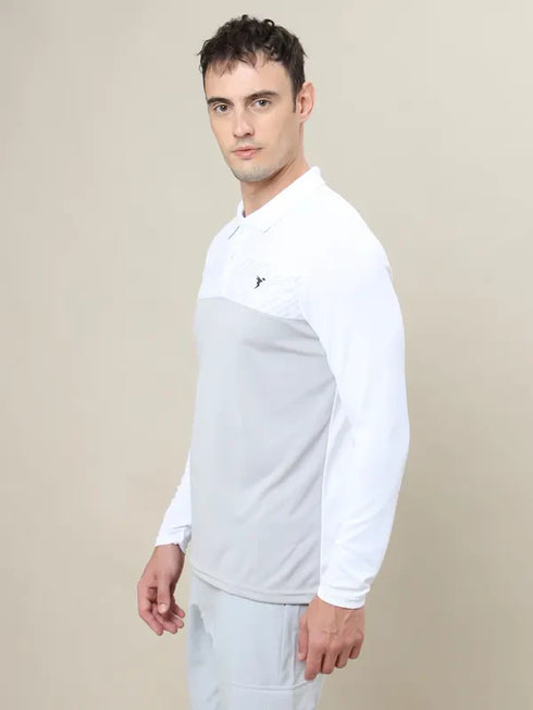 Men Colorblock Slim Fit Polo T-shirt with TECHNO COOL+