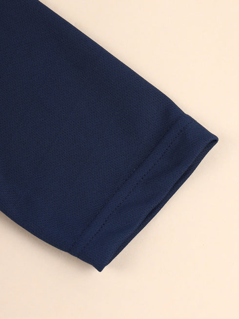 Men Colorblock Slim Fit Crew Neck T-shirt with TECHNO COOL+