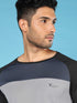 Men Colorblock Slim Fit Crew Neck T-shirt with TECHNO COOL+