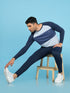 Men Colorblock Slim Fit Crew Neck T-shirt with TECHNO COOL+