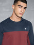 Men Colorblock Slim Fit Crew Neck T-shirt with TECHNO COOL+
