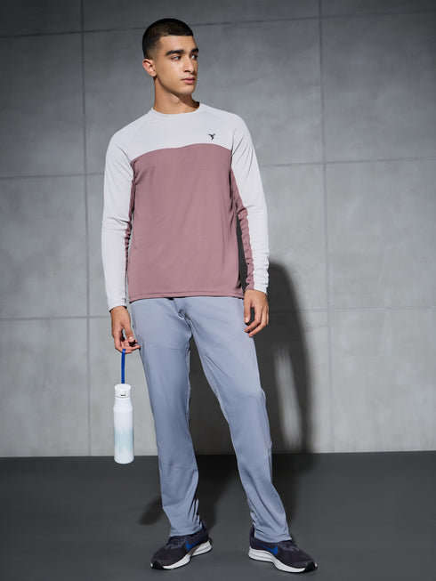 Men Colorblock Slim Fit Crew Neck T-shirt with TECHNO COOL+