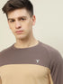 Men Colorblock Slim Fit Crew Neck T-shirt with TECHNO COOL+