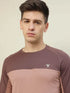 Men Colorblock Slim Fit Crew Neck T-shirt with TECHNO COOL+
