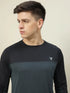 Men Colorblock Slim Fit Crew Neck T-shirt with TECHNO COOL+
