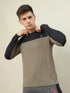Men Colorblock Slim Fit Crew Neck T-shirt with TECHNO COOL+