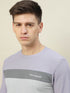 Men Colorblock Slim Fit T-shirt with MATPIQ