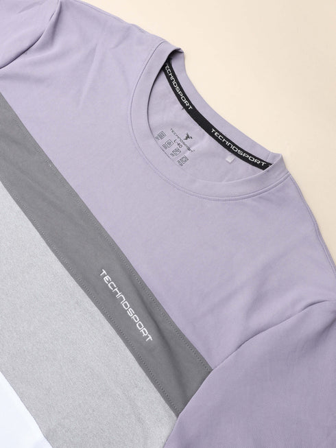 Men Colorblock Slim Fit T-shirt with MATPIQ