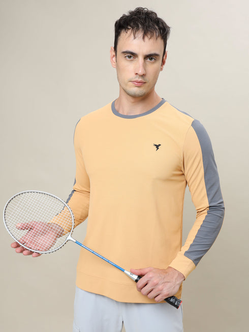 Men Colorblock Slim Fit Crew Neck T-shirt with MATPIQ (Pack of 2)