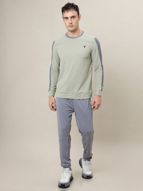Men Colorblock Slim Fit Crew Neck T-shirt with MATPIQ (Pack of 2)